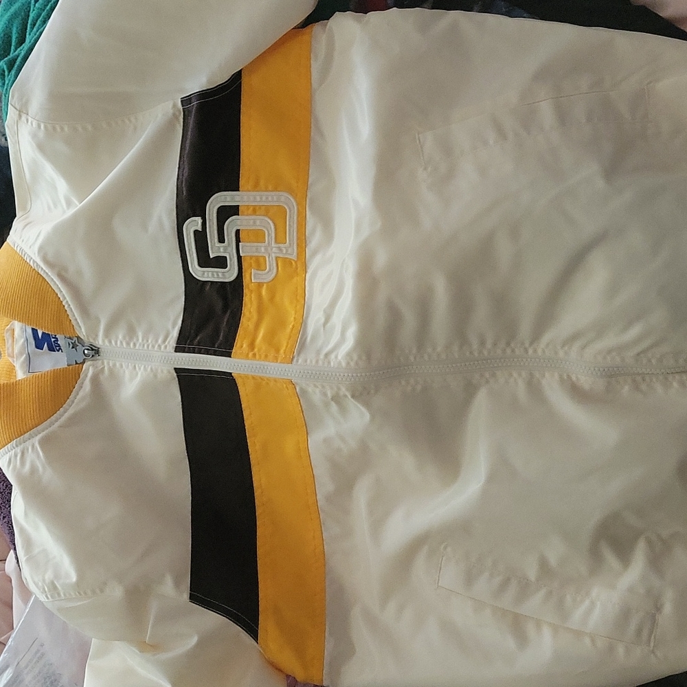 Padres cream Starter jacket